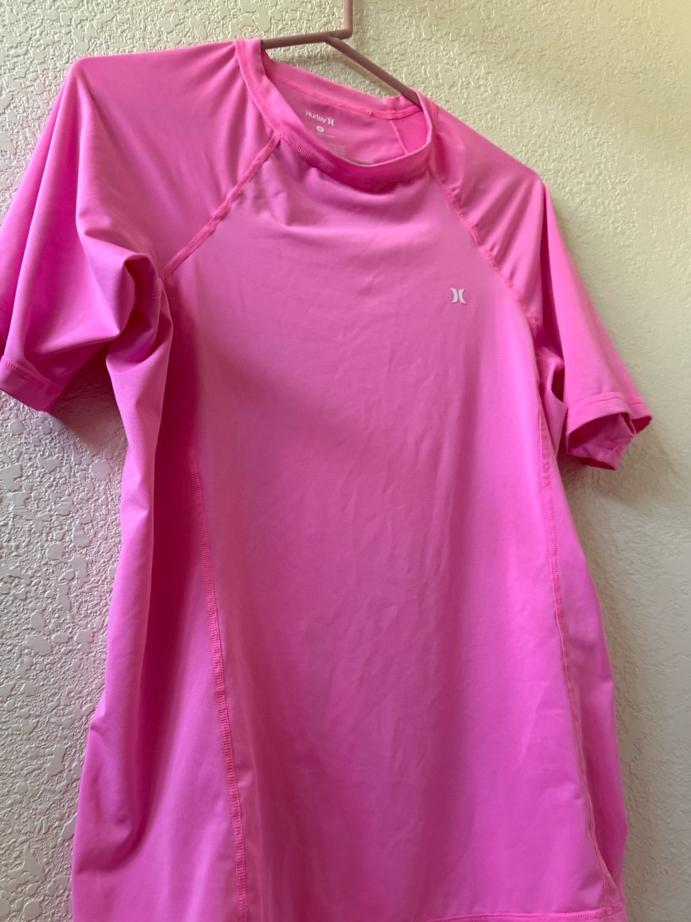 Hurley Women’s Pink Rash Guard Swim Top XL UPF - Picture 3 of 6
